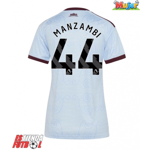 Aston Villa Johan Manzambi #44 Tercera Equipación Mujer 2026-27 Manga Corta
